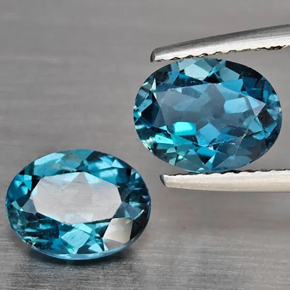 Natural London Blue Topaz 5.16ct Pair Oval 9.5x8mm